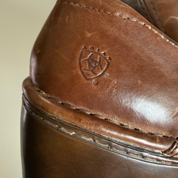 Ariat Clogs Ashland Tooled Leather Platform Studded Cognac Brown Tan Women’s 8 - Picture 7 of 9